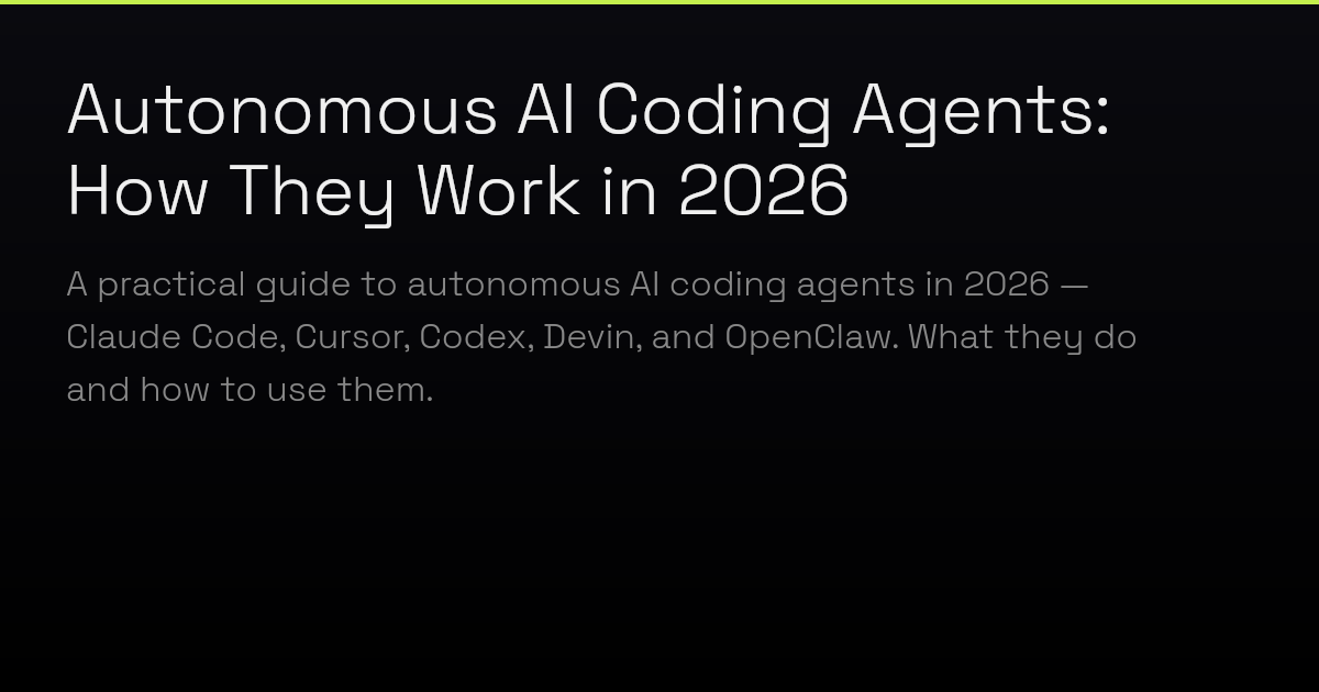 coding wizard | ai agents gpts · lobehub Images... Autonomous AI Coding Agents: How They Work in 2026